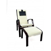Кресло для отдыха Avko ARC013 Walnut Beige с подставкой для ног