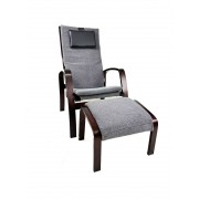 Кресло для отдыха Avko ARC011 Walnut Grey с подставкой для ног
