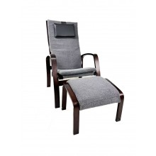 Кресло для отдыха Avko ARC011 Walnut Grey с подставкой для ног Кресло для отдыха Avko ARC011 Walnut Grey с подставкой для ног