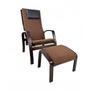 Кресло для отдыха Avko ARC012 Walnut Latte с подставкой для ног