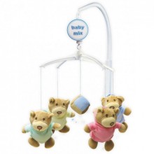 Мобиль механический Baby Mix TK-709M Мишки Разноцветный музыкальный