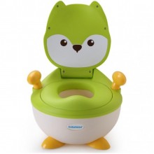 Горшок Babyhood Лиса BH-113FG Зеленый пластиковый с ручками и полиуретановым кольцом Горшок Babyhood Лиса BH-113FG Зеленый пластиковый с ручками и полиуретановым кольцом