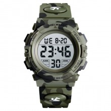 Часы Skmei Kids KamoGreen Зеленый камуфляж с будильником + секундомер Часы Skmei Kids KamoGreen Зеленый камуфляж с будильником + секундомер