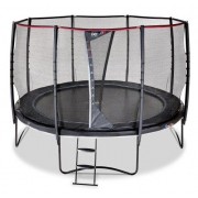 Батут Exit Toys PeakPro 366 см Черный круглый с защитной сеткой + лестница