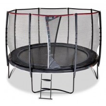 Батут Exit Toys PeakPro 366 см Черный круглый с защитной сеткой + лестница