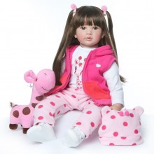 Кукла реборн NPK DOLL девочка Ким силиконовая с заколками и кроссовками 60 см Кукла реборн NPK DOLL девочка Ким силиконовая с заколками и кроссовками 60 см