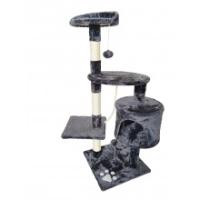 Когтеточка (дряпка) для кошек Avko Cat Tree 1049 Grey + домик, лежанка и 3 игрушки Когтеточка (дряпка) для кошек Avko Cat Tree 1049 Grey + домик, лежанка и 3 игрушки