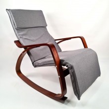 Кресло-качалка Avko ARC001 Walnut Grey с подлокотниками и регулировкой подножки Кресло-качалка Avko ARC001 Walnut Grey с подлокотниками и регулировкой подножки