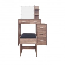 Туалетный столик + табурет AVKO ADT17 Grey Walnut с LED подсветкой Туалетный столик + табурет AVKO ADT17 Grey Walnut с LED подсветкой