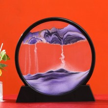 Картина-подставка движущийся песчаный пейзаж 3D FG Фиолетовый 27 х 25 см круглая из стекла Картина-подставка движущийся песчаный пейзаж 3D FG Фиолетовый 27 х 25 см круглая из стекла