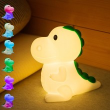 Ночник-игрушка музыкальный FG Динозаврик Белый/Зеленый Led/RGB с аккумулятором 1200 мАч на 100 часов USB Type-C