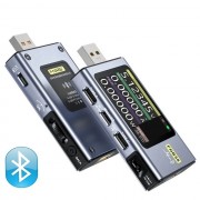 USB тестер профессиональный Fnirsi FNB 58 Синий c Bluetooth и дисплеем