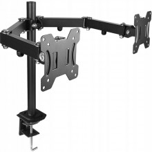 Кронштейн для двух мониторов North Bayou 10 ″ - 27″ Черный настольный с функцией PIVOT Кронштейн для двух мониторов North Bayou 10 ″ - 27″ Черный настольный с функцией PIVOT